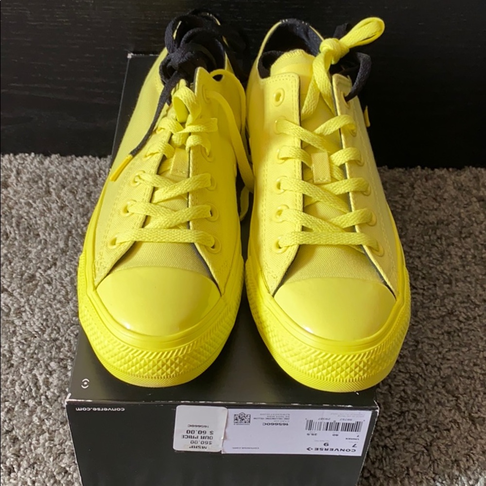 Converse x OPI yellow low tops